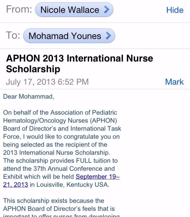 APHON International Nurse Scholarship (1)
